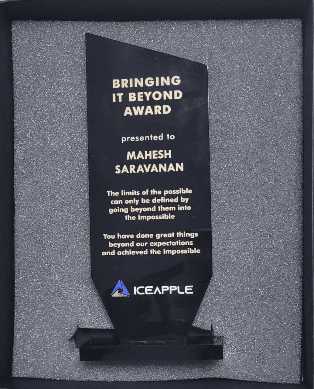 Appreciation of Work